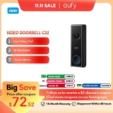 מצלמת דלת חכמה לבית Eufy Video Doorbell C31 2K FHD